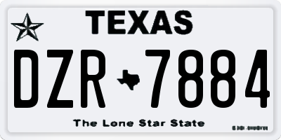TX license plate DZR7884