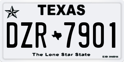 TX license plate DZR7901