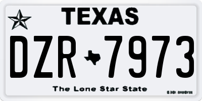 TX license plate DZR7973
