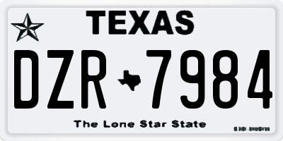 TX license plate DZR7984