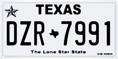 TX license plate DZR7991