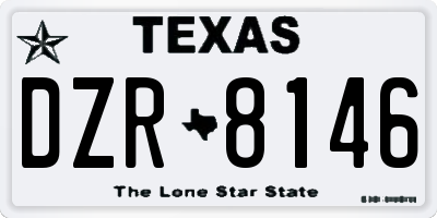 TX license plate DZR8146