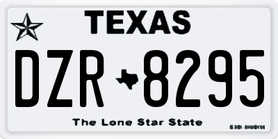 TX license plate DZR8295