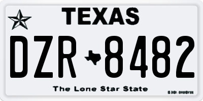 TX license plate DZR8482