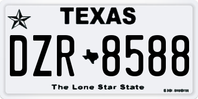 TX license plate DZR8588