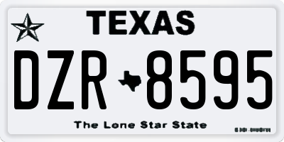 TX license plate DZR8595