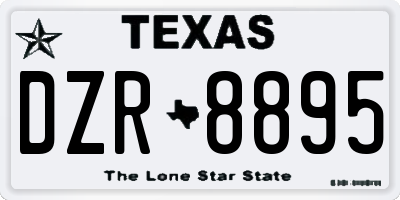 TX license plate DZR8895