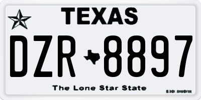 TX license plate DZR8897