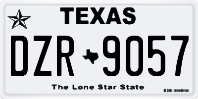 TX license plate DZR9057