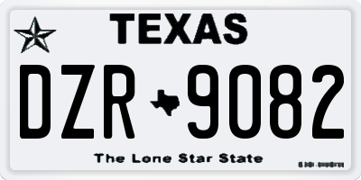 TX license plate DZR9082