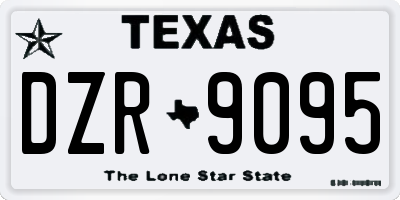 TX license plate DZR9095
