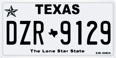 TX license plate DZR9129