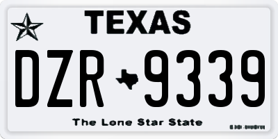 TX license plate DZR9339