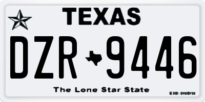 TX license plate DZR9446