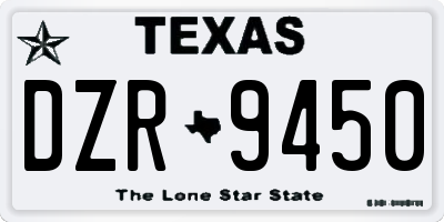 TX license plate DZR9450