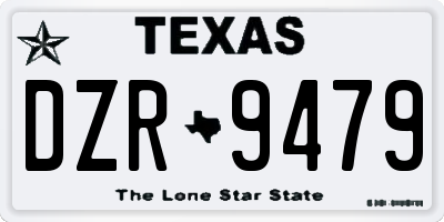 TX license plate DZR9479