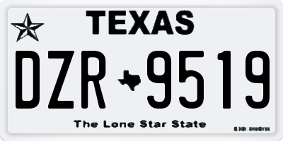 TX license plate DZR9519