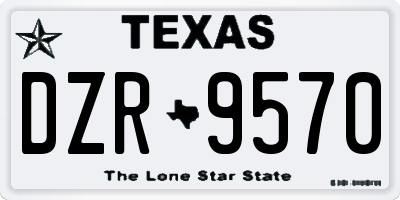 TX license plate DZR9570
