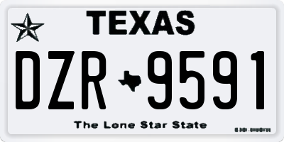 TX license plate DZR9591