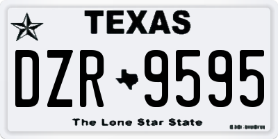 TX license plate DZR9595