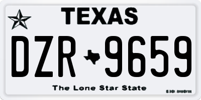 TX license plate DZR9659