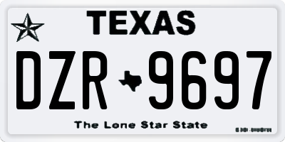 TX license plate DZR9697