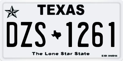TX license plate DZS1261