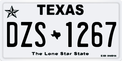 TX license plate DZS1267