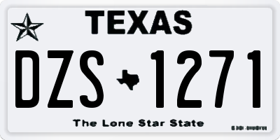 TX license plate DZS1271