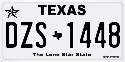 TX license plate DZS1448