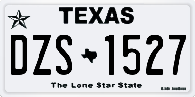 TX license plate DZS1527