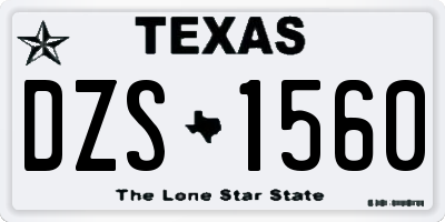 TX license plate DZS1560