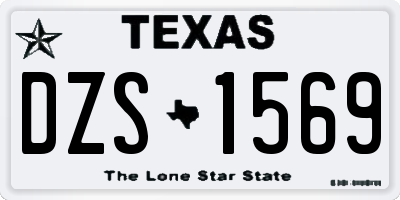 TX license plate DZS1569