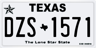 TX license plate DZS1571