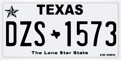 TX license plate DZS1573