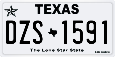 TX license plate DZS1591