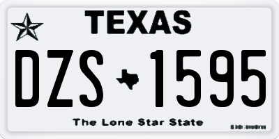 TX license plate DZS1595