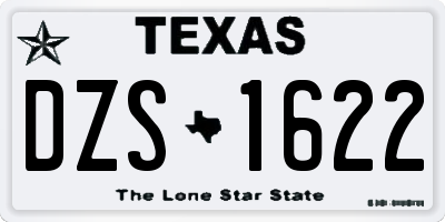 TX license plate DZS1622