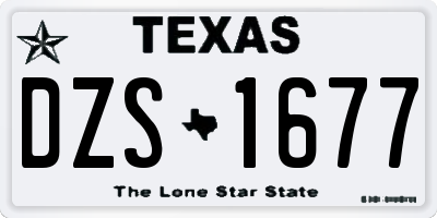 TX license plate DZS1677