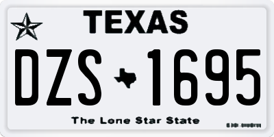 TX license plate DZS1695