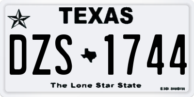 TX license plate DZS1744