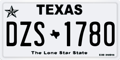 TX license plate DZS1780