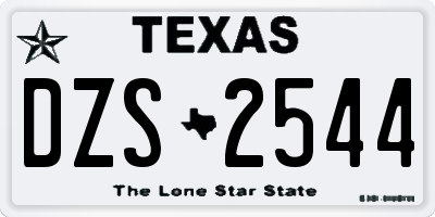 TX license plate DZS2544