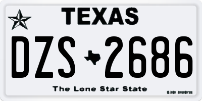 TX license plate DZS2686