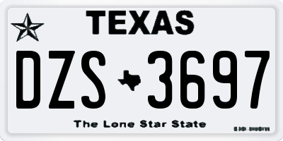 TX license plate DZS3697
