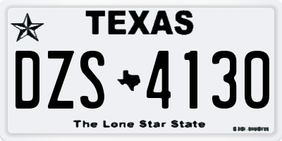 TX license plate DZS4130