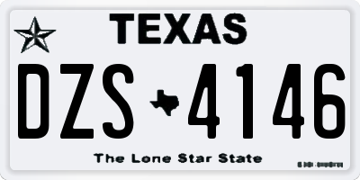 TX license plate DZS4146