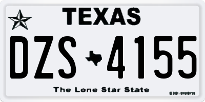 TX license plate DZS4155