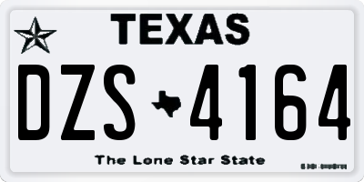 TX license plate DZS4164