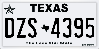 TX license plate DZS4395